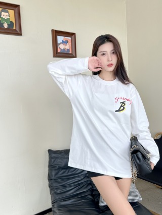 バーバリー レター セイルボート ペイントプリント ロングスリーブ Tシャツ 詳細画像 2