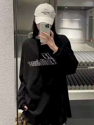 We11done パールダイヤモンドロゴ ロングスリーブTシャツ 詳細画像 2