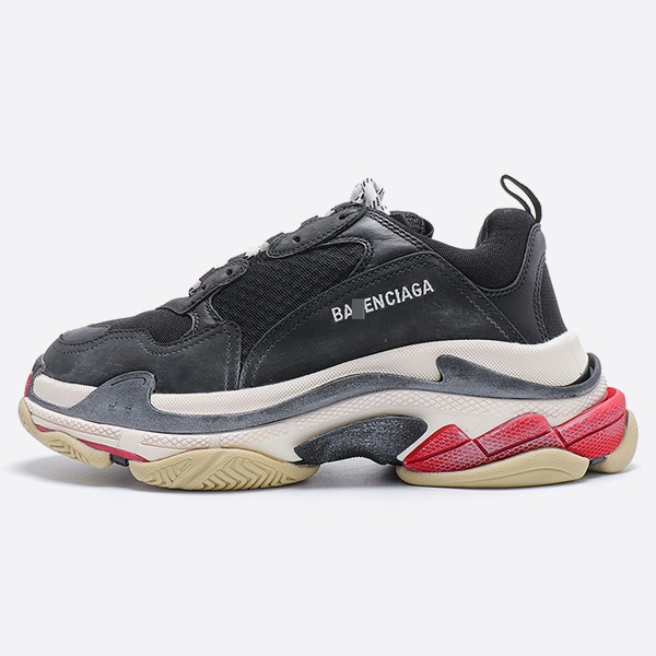 バレンシアガトリプルSブレッド TRIPLE S BLACK RED ZH版