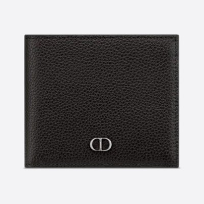 ディオール財布 ブラックグレインカーフレザー＆CDアイコンシグネチャー 2ESBH027CDI_H00N