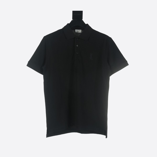 サンローラン モノグラム ポロシャツ ブラック