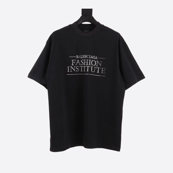 バレンシアガ ファッション インスティチュート ミディアム フィット T シャツ (ブラック)