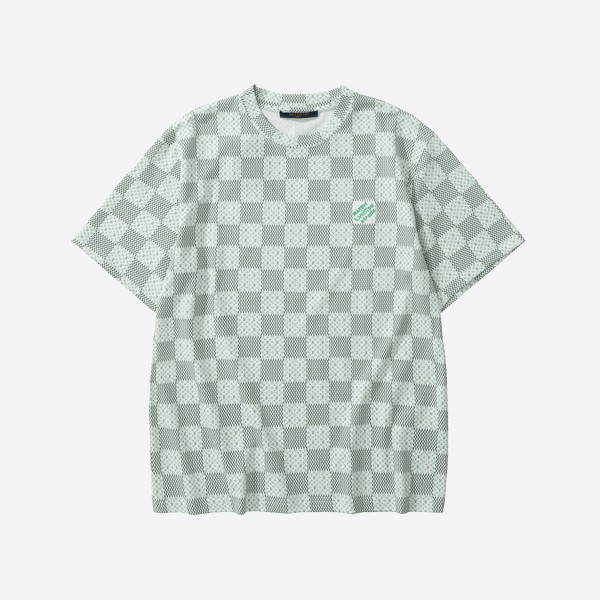 ルイ・ヴィトン プリント半袖コットンTシャツ