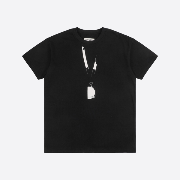 MM6 メゾン マルジェラ バックステージ パス プリント Tシャツ ブラック