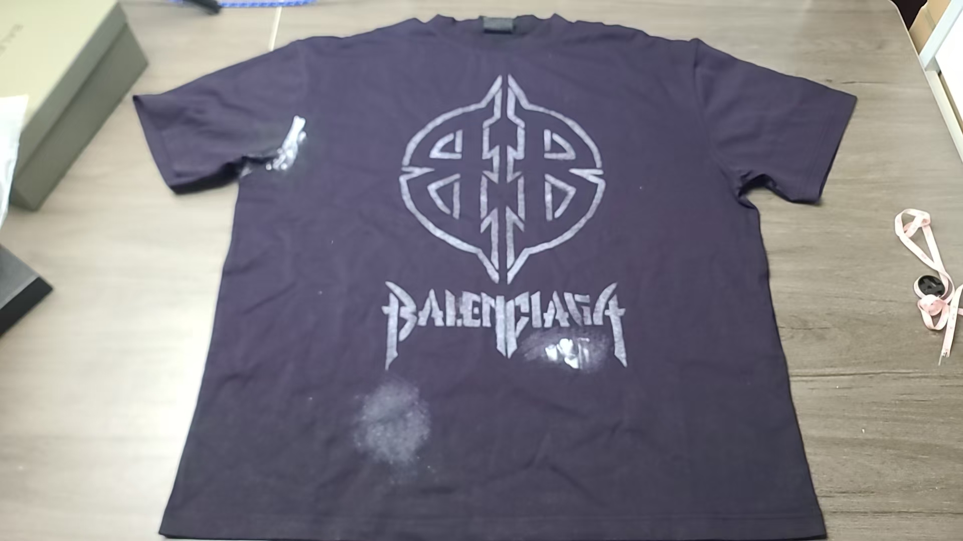 (最終値引き)Balenciaga Metal Bb Stencil T-shirt Oversized in Black/white
