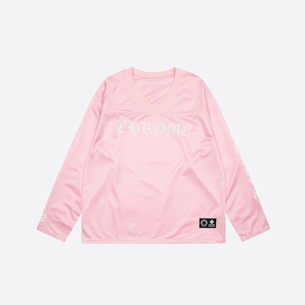 クロームハーツ x マティボーイ メッシュ ウォームアップ L/S Tシャツ ピンク