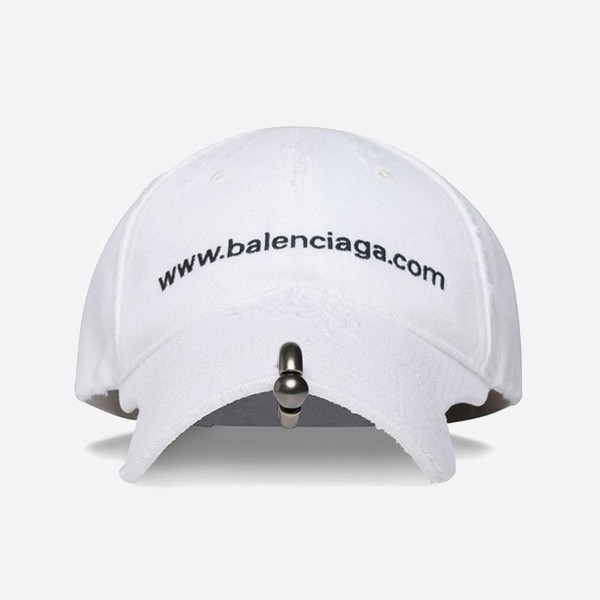 バレンシアガ Bal.com フロントピアスキャップ ホワイト 750716410B29060