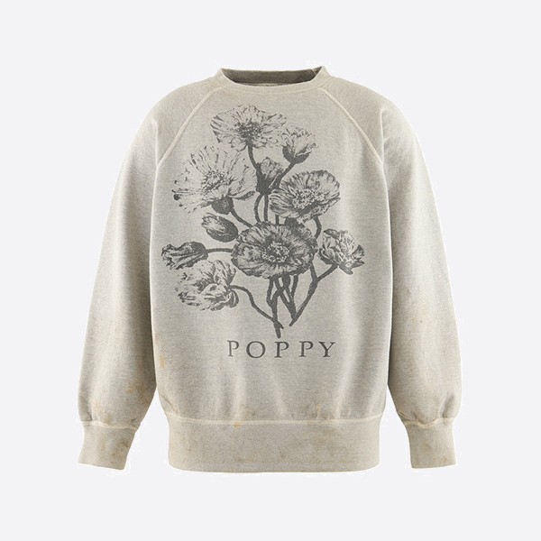 セントマイケル FLOWER スウェットシャツ グレー