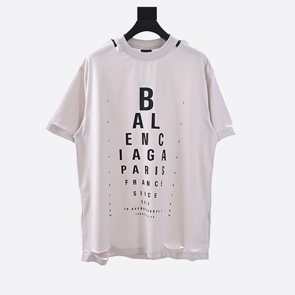 バレンシアガ オプティカル オーバーサイズ Tシャツ ホワイト