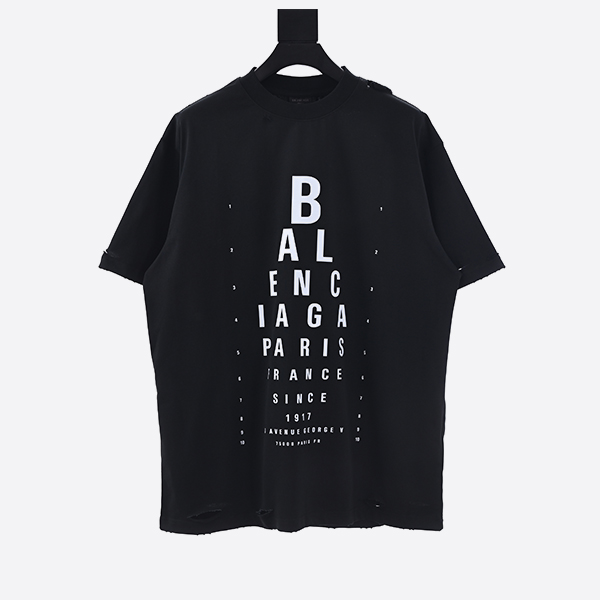 バレンシアガ オプティカル オーバーサイズ Tシャツ ブラック/ホワイト