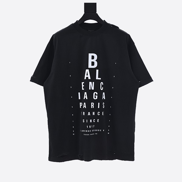 バレンシアガ オプティカル オーバーサイズ Tシャツ ブラック/ホワイト