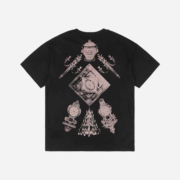 ジバンシィ ユベール オブジェクト プリント コットン Tシャツ ブラック