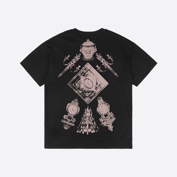 ジバンシィ ユベール オブジェクト プリント コットン Tシャツ ブラック