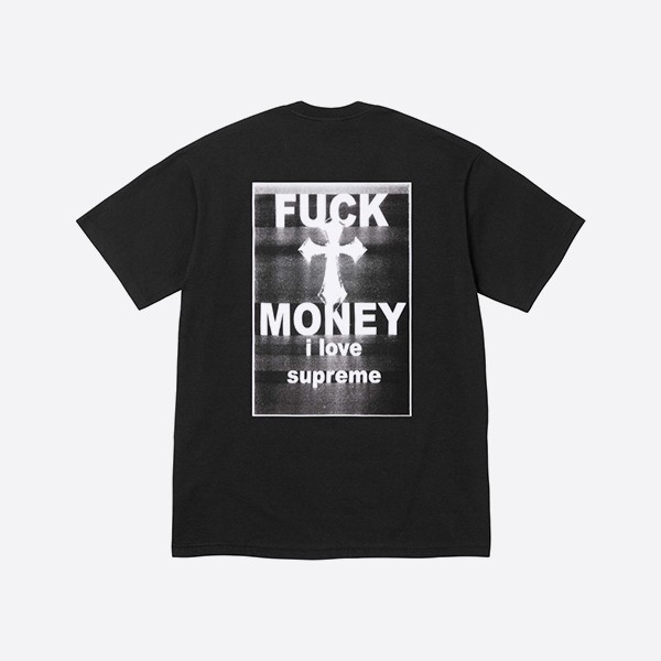 シュプリーム ファック マネー Tシャツ ブラック