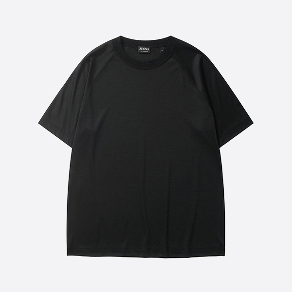 ゼニア ブラック ハイパフォーマンス™ ウール Tシャツ