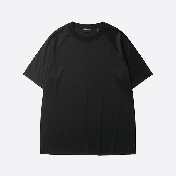 ゼニア ブラック ハイパフォーマンス™ ウール Tシャツ
