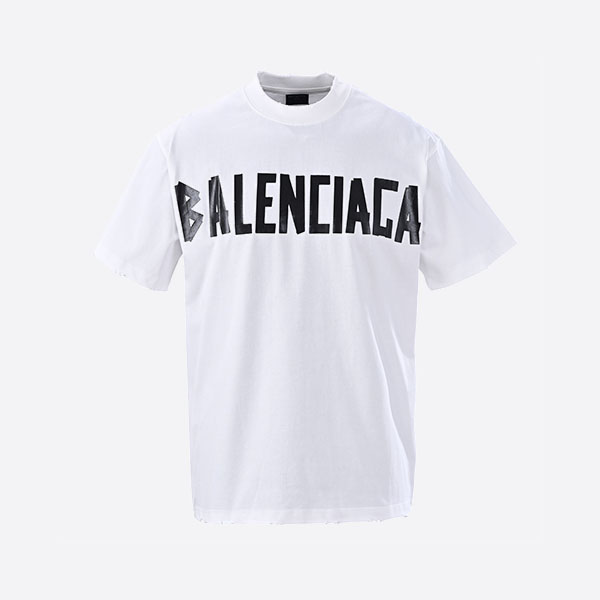 バレンシアガ ニューテープタイプ ミディアムフィット Tシャツ ホワイト
