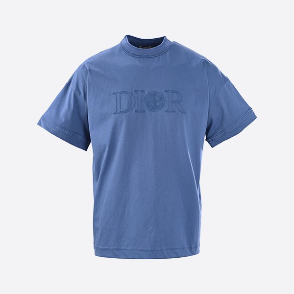 ディオール x ストーンアイランド オーバーサイズフィット Tシャツ ブルー