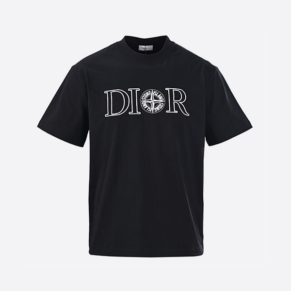 ディオール x ストーンアイランド オーバーサイズフィット Tシャツ ブラック
