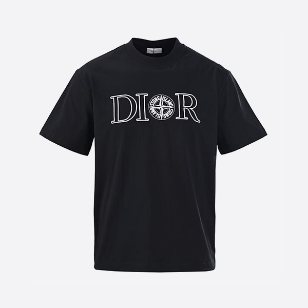 ディオール x ストーンアイランド オーバーサイズフィット Tシャツ ブラック