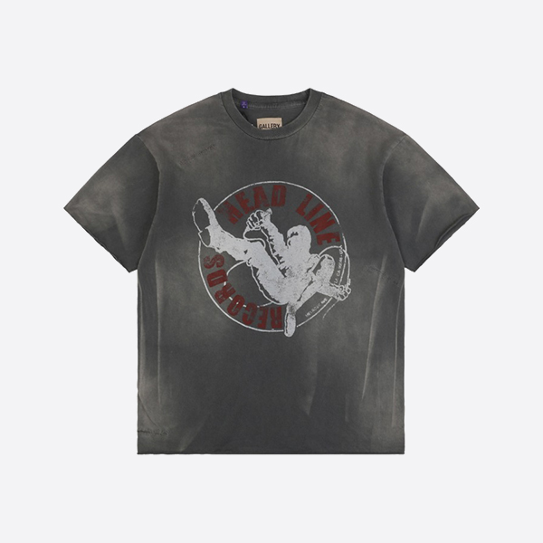 ギャラリーデプト ヘッドラインレコードTシャツ ブラック