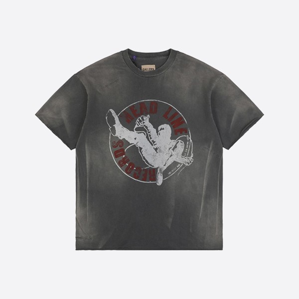 ギャラリーデプト ヘッドラインレコードTシャツ ブラック