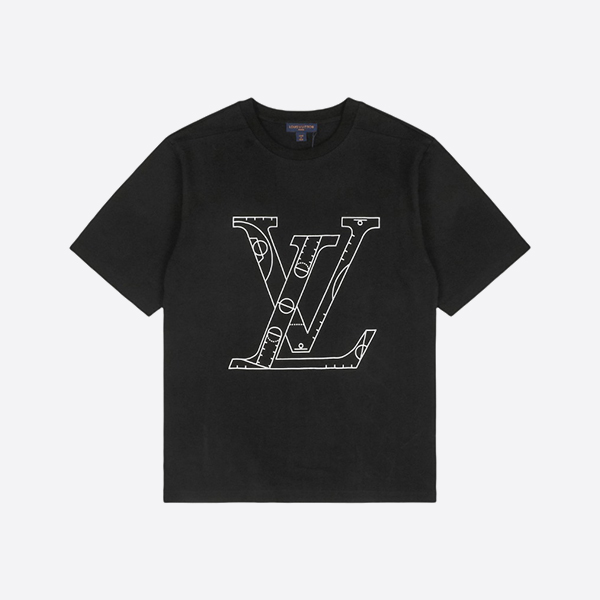 ルイ・ヴィトン × NBA フロント＆バックプリント Tシャツ ブラック