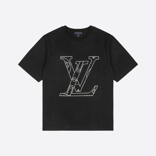 ルイ・ヴィトン × NBA フロント＆バックプリント Tシャツ ブラック