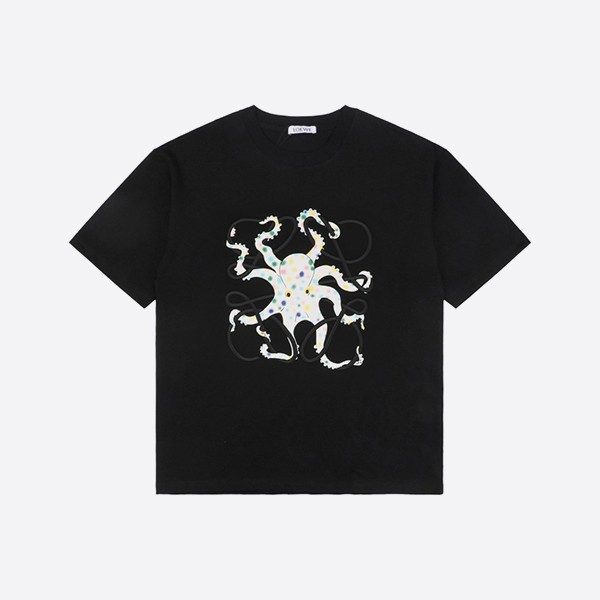 ロエベ x スナ・フジタ コットン Tシャツ ブラック