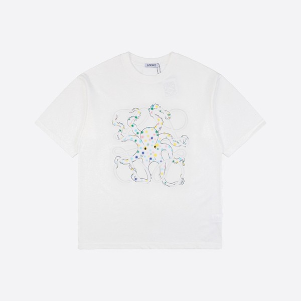 ロエベ x スナ・フジタ コットン Tシャツ ホワイト