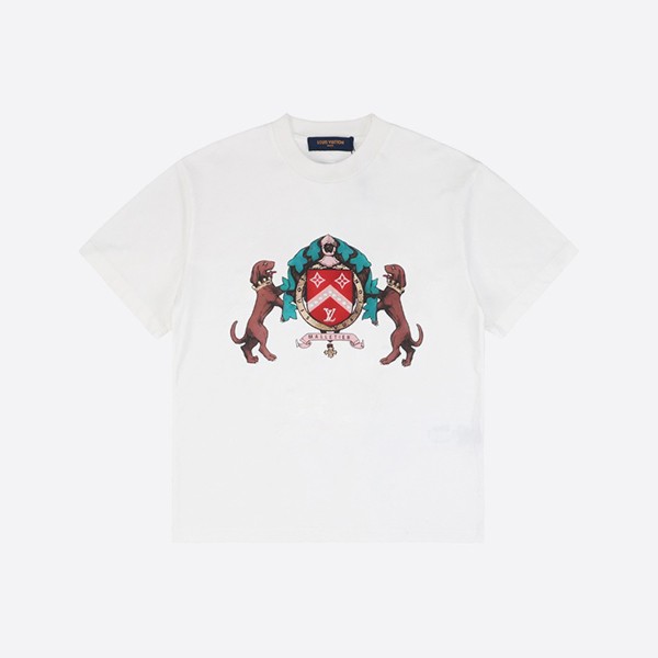 ルイ・ヴィトン 装飾コットンTシャツ ホワイト