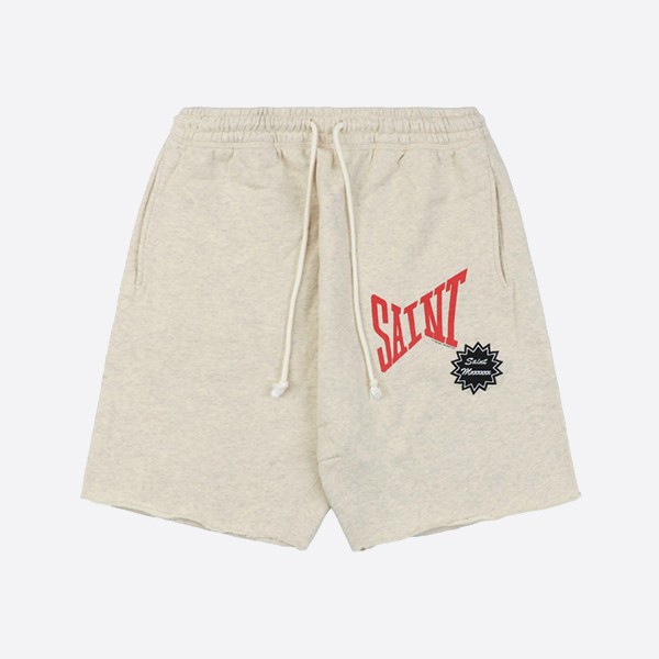 セントマイケル スウェットショーツ SAINT レッド グレー