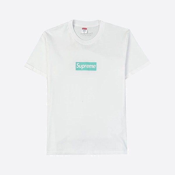 シュプリーム x ティファニー ボックスロゴ Tシャツ ホワイト