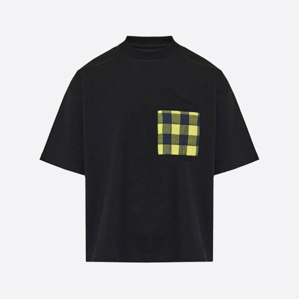 ボッテガ・ヴェネタ ギンガム ポケット Tシャツ ブラック