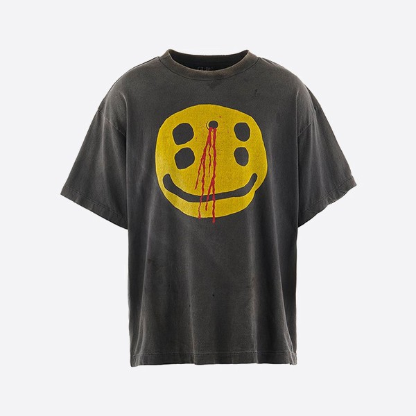 セントマイケル×カクタスプラントフリーマーケットSMILE Tシャツ ブラック