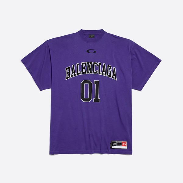 バレンシアガ バスケットボールシリーズ オーバーサイズ Tシャツ パープル
