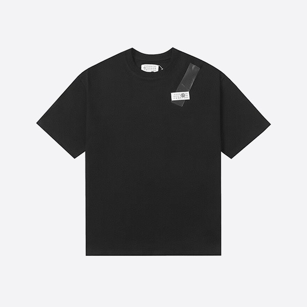 MM6 メゾン・マルジェラ テーピング ロゴ Tシャツ ブラック