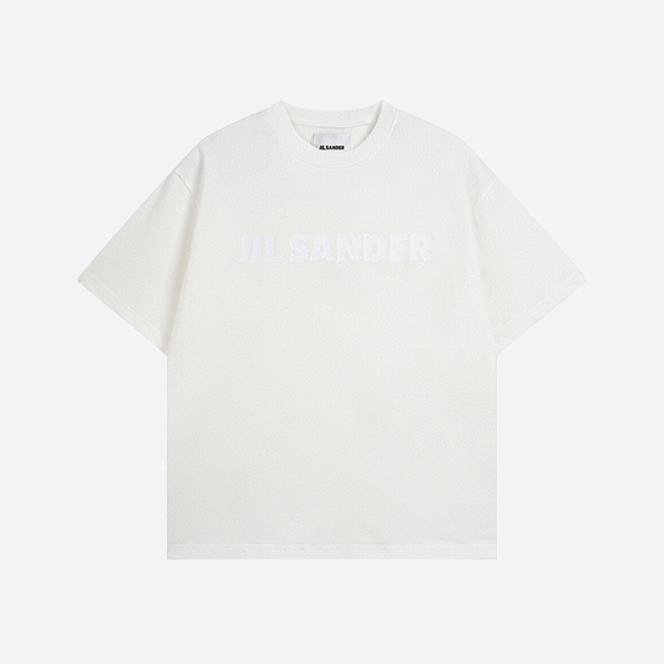 ジル・サンダー ホワイト ロゴ Tシャツ オフホワイト
