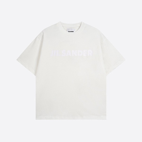 ジル・サンダー ホワイト ロゴ Tシャツ オフホワイト