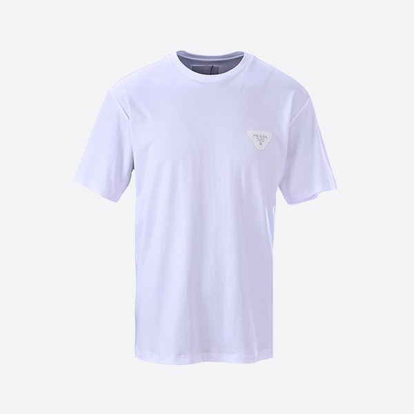 プラダ ロゴパッチ ショートスリーブ Tシャツ ホワイト