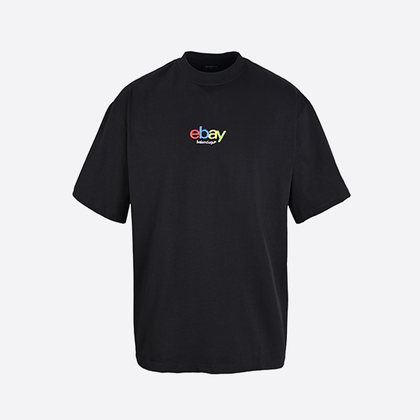 バレンシアガ × eBay Tシャツ オーバーサイズ ブラック フェード