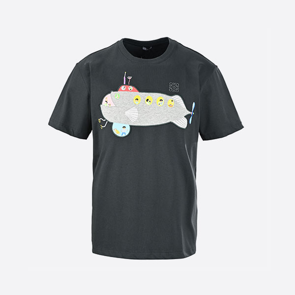 ロエベ × スナ・フジタ サブマリン コットン ジャージ Tシャツ ブラック