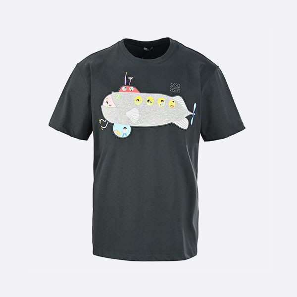 ロエベ × スナ・フジタ サブマリン コットン ジャージ Tシャツ ブラック
