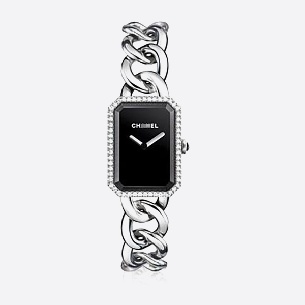  プレミアH3254ダイヤモンドベゼルレブラック文字盤クォーツ