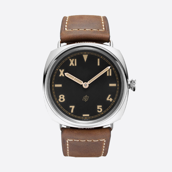   PAM00424ラジオミールカリフォルニア3デイズブラックダイヤルライトブラウンレザー