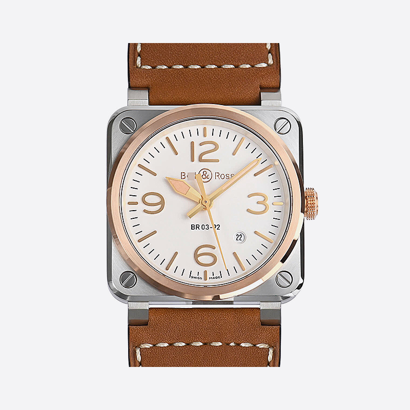 BR03-92 STEEL & ROSEGOLD BR0392-ST-PG/SCA