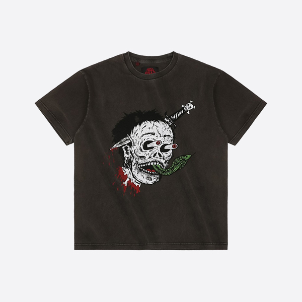 ギャラリー デプト グリッチ Tシャツ サンフェード ブラック