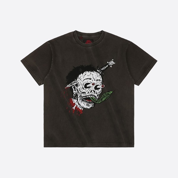 ギャラリー デプト グリッチ Tシャツ サンフェード ブラック