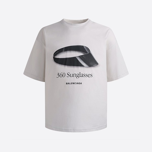 バレンシアガ 360 サングラス Tシャツ ミディアム フィット ダーティ ホワイト