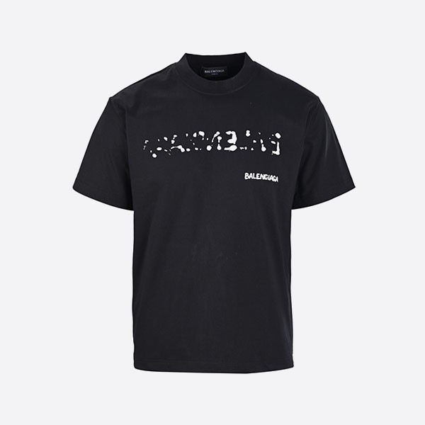 手描きバレンシアガTシャツ ラージフィット ブラック